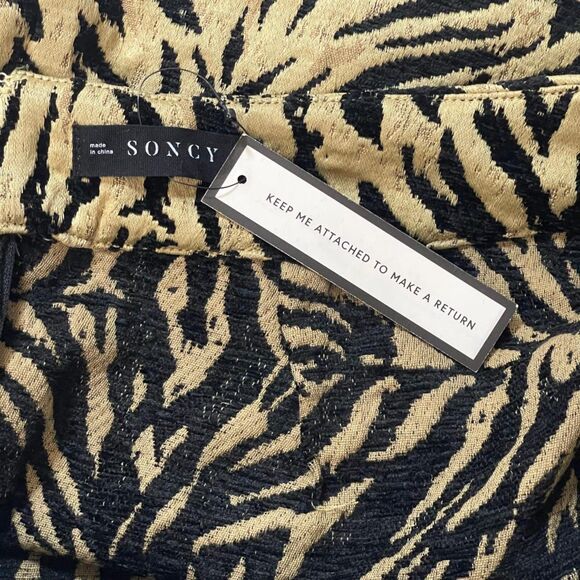 SONCY Tiger Animal Print Mini Skirt, NEW WITH TAGS! 1X, 2X, 3X - Picture 6 of 9